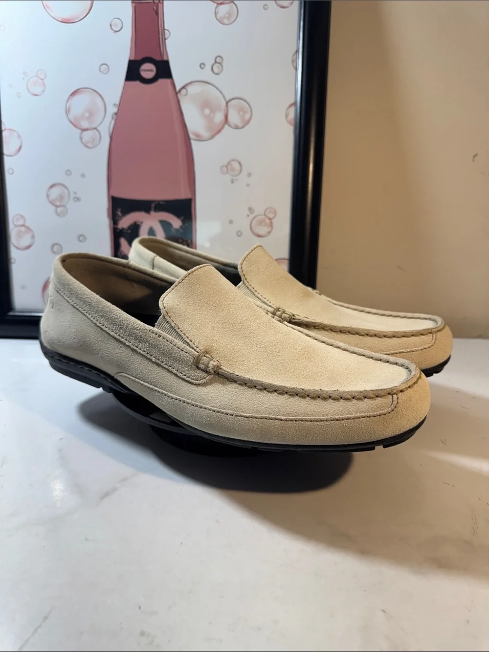 Rockport Men's Cream Leather Slip-On Loafers Style K61617 - Size 11M